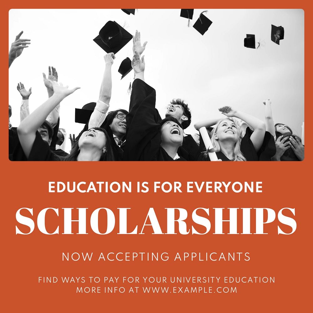 Scholarships Instagram post template, editable text