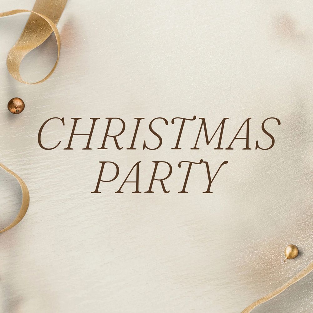 Christmas party Instagram post template, editable text