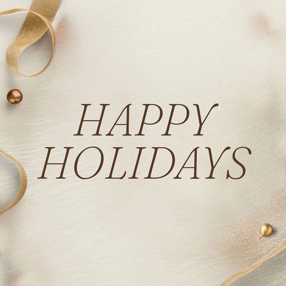 Happy holidays Instagram post template, editable text