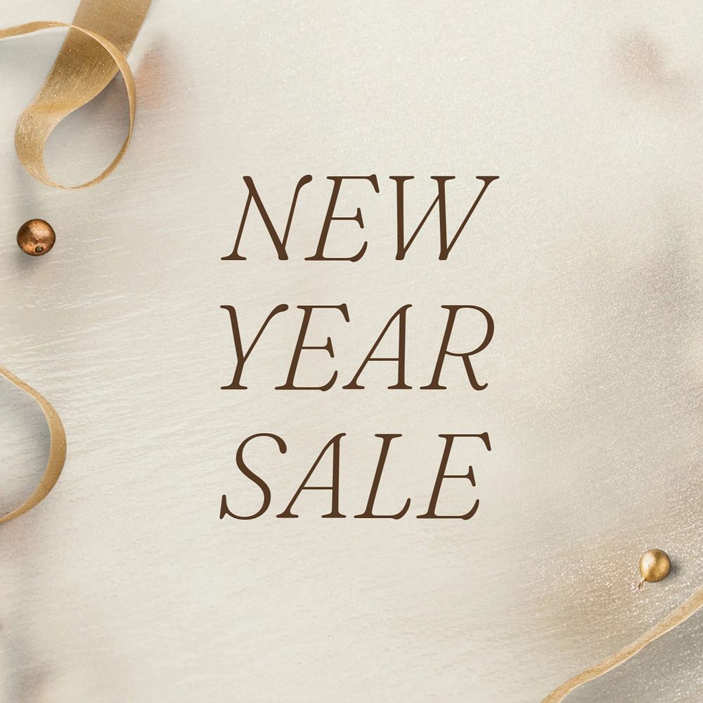 New Year sale Instagram post template, editable text