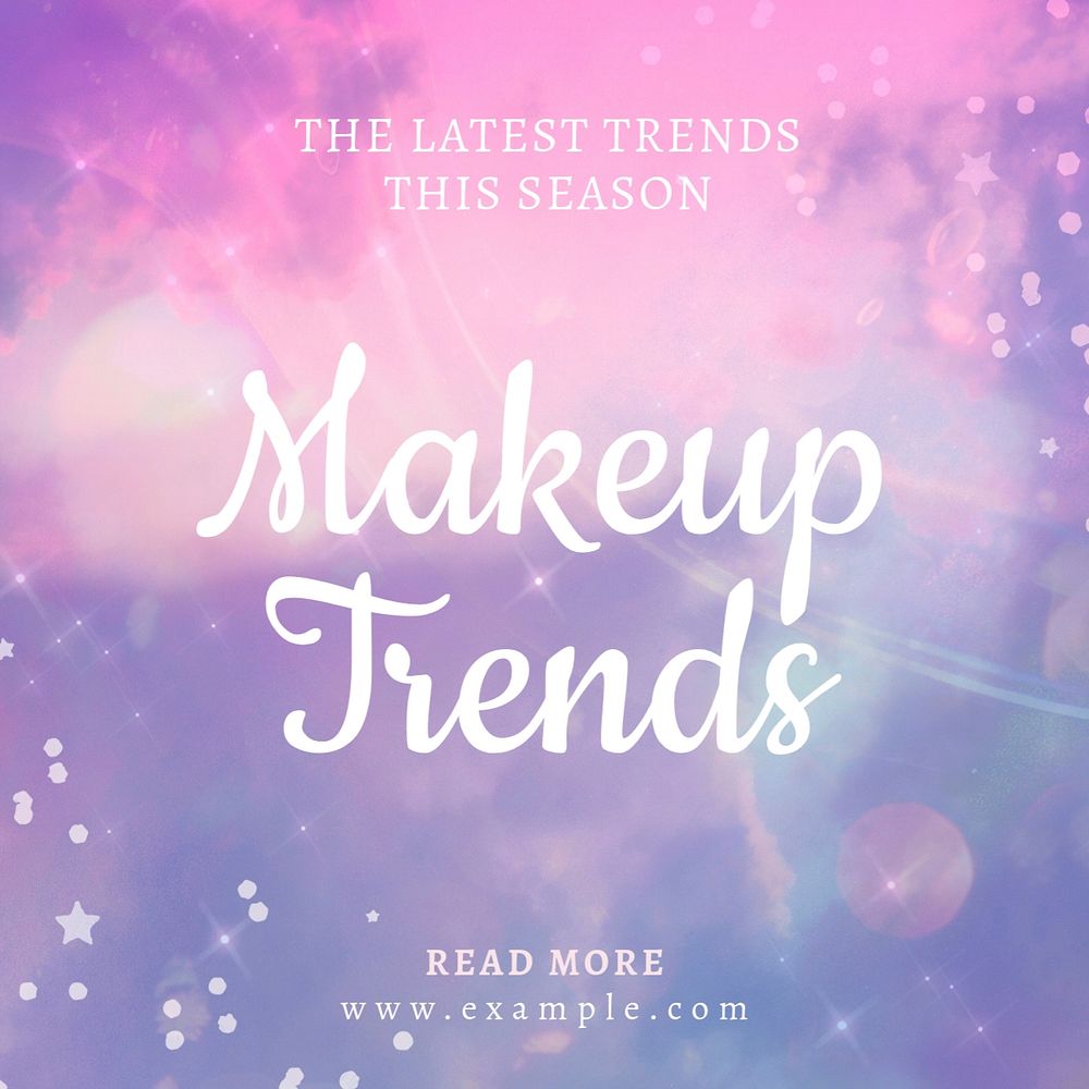 Makeup trends Instagram post template, editable design