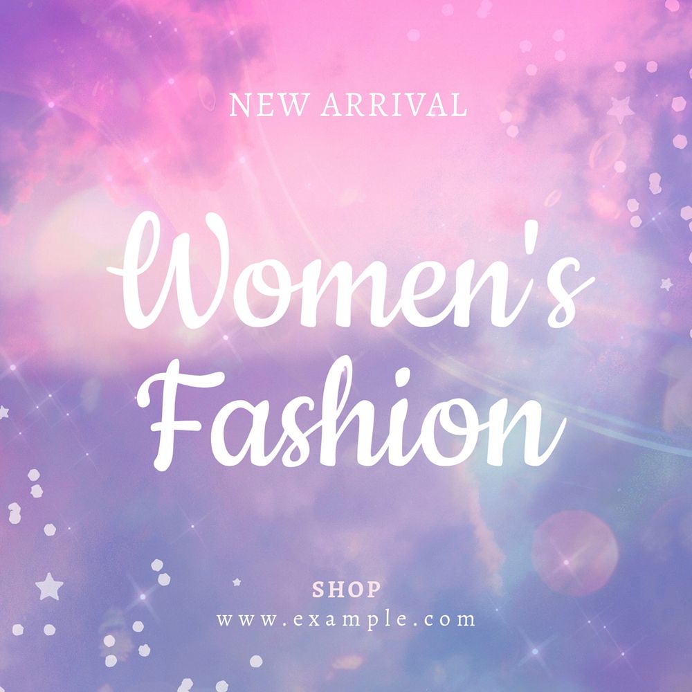 Women's fashion Instagram post template, editable design