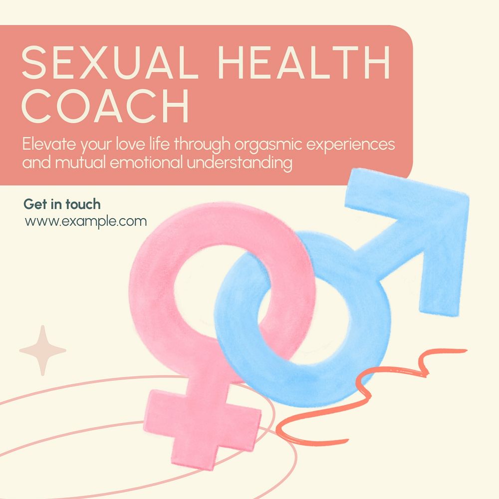 Sexual health coach Instagram post template, editable text