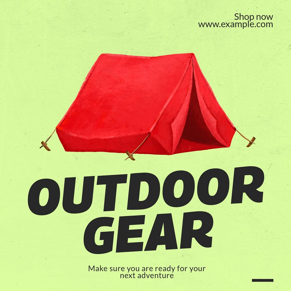 Outdoor gear Instagram post template, editable text