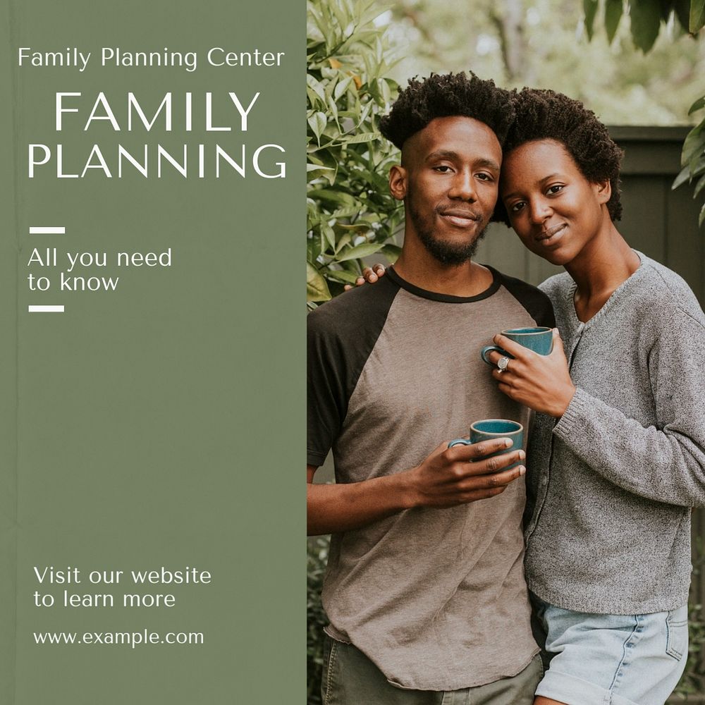 Life insurance Instagram post template, editable text