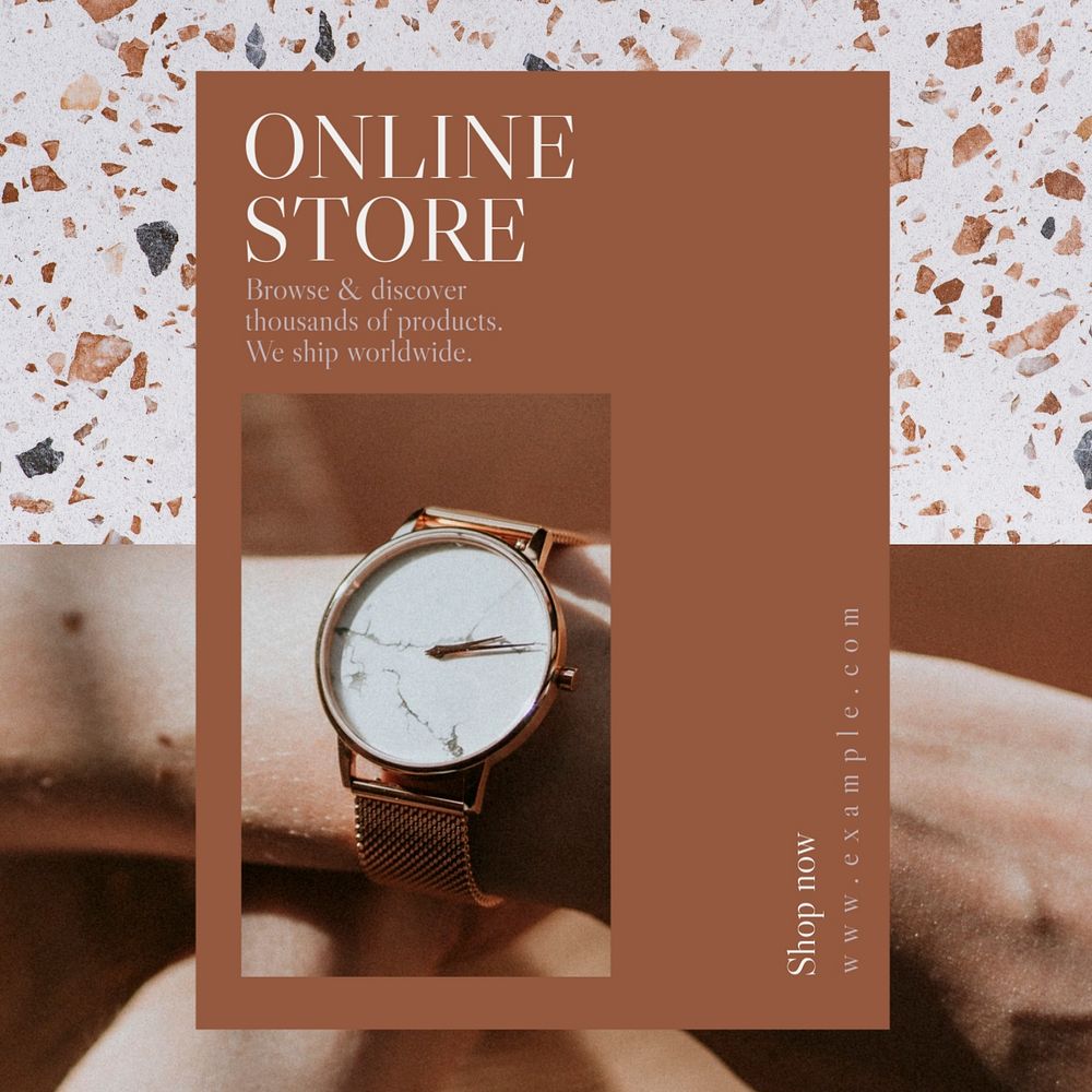 E-commerce online shopping ads Instagram post template, editable text