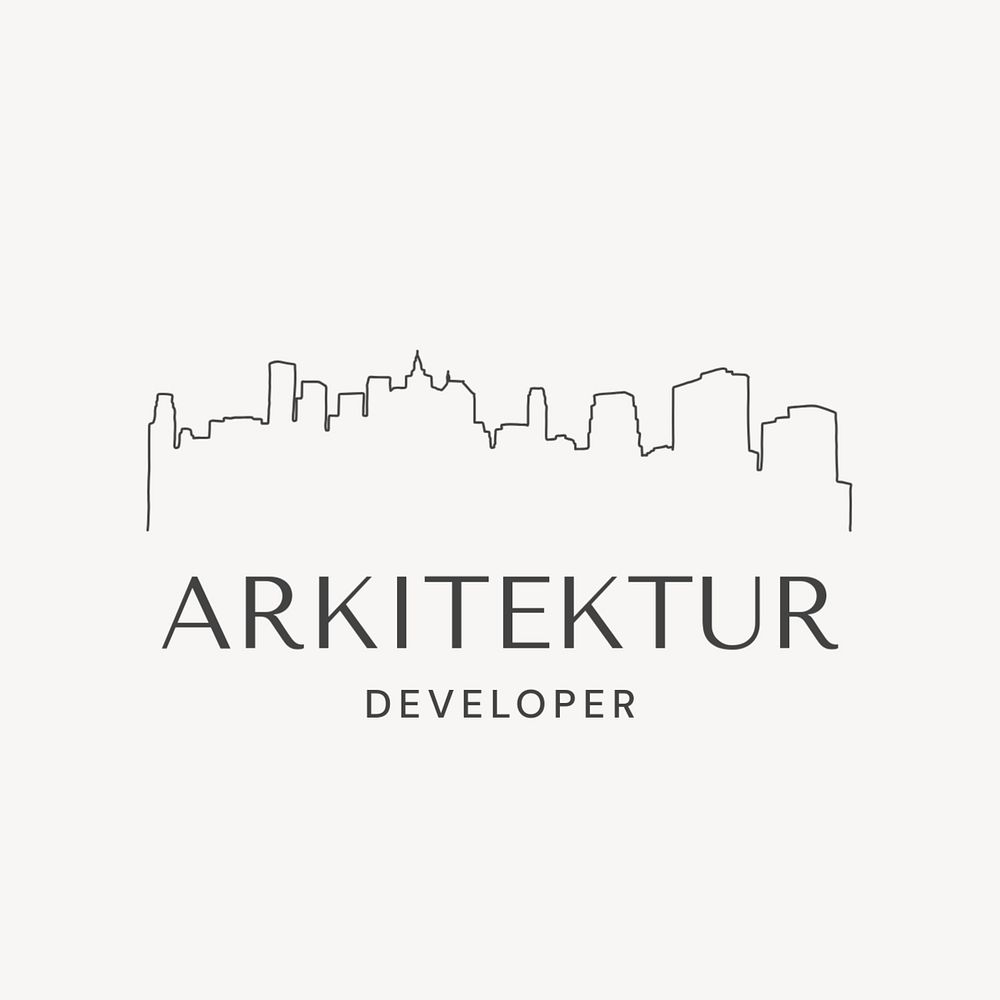 Estate developer logo template, editable text