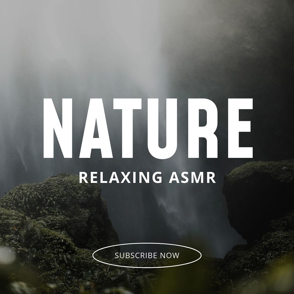 Nature Instagram post template, editable text