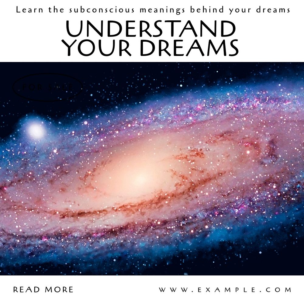 Understand your dreams Instagram post template, editable text