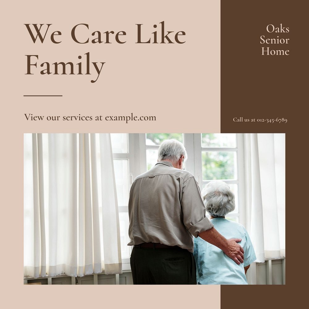 Senior home Instagram post template, editable text