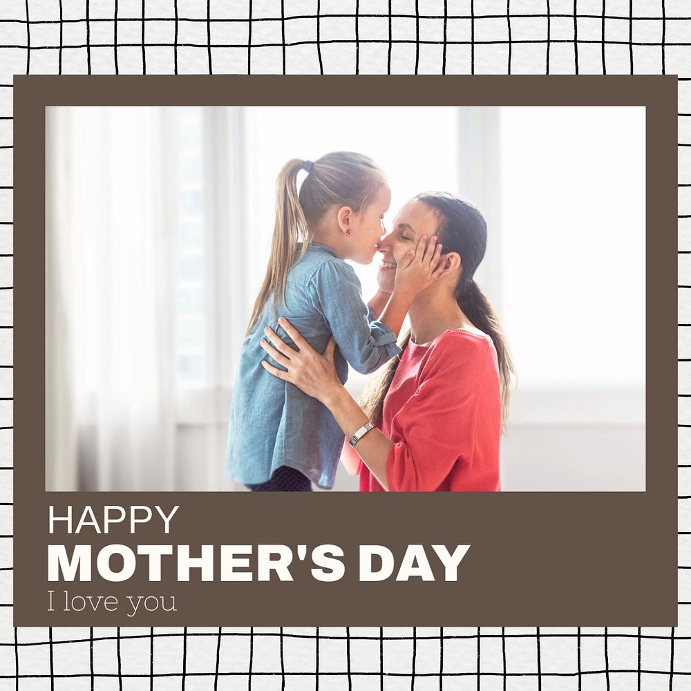 Happy mother's day Instagram post template, editable text