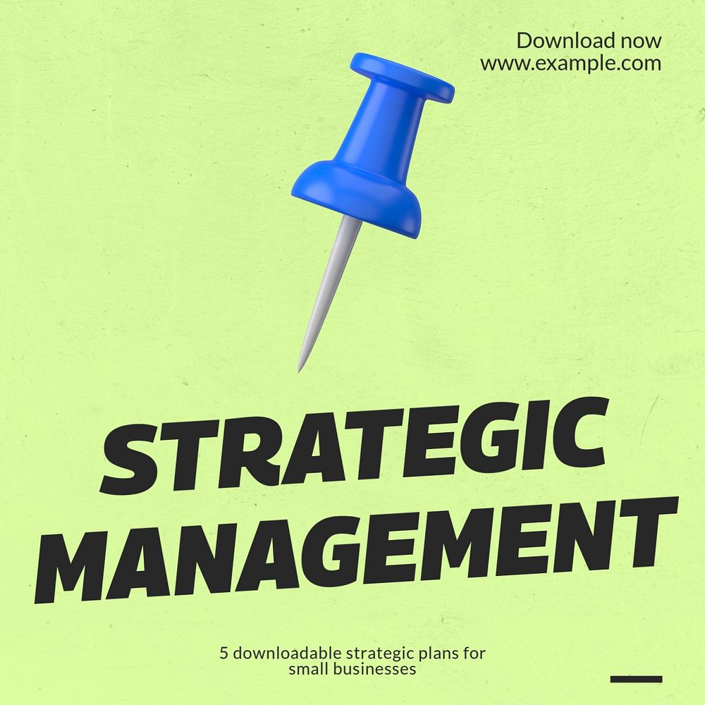 Strategic management Instagram post template, editable text