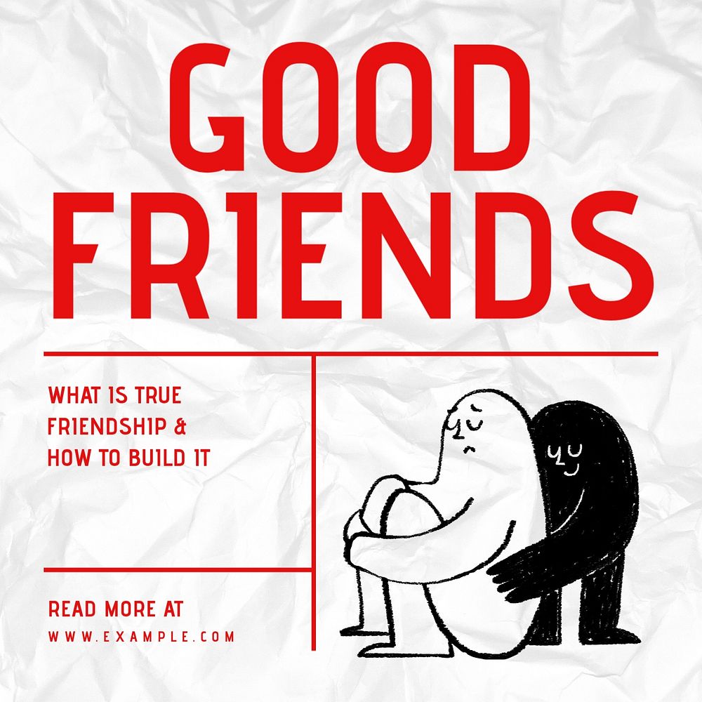 Good Friends Instagram post template, editable text