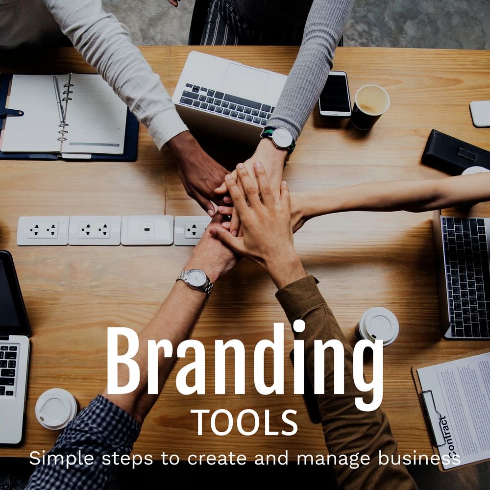 Branding tools Instagram post template, editable text