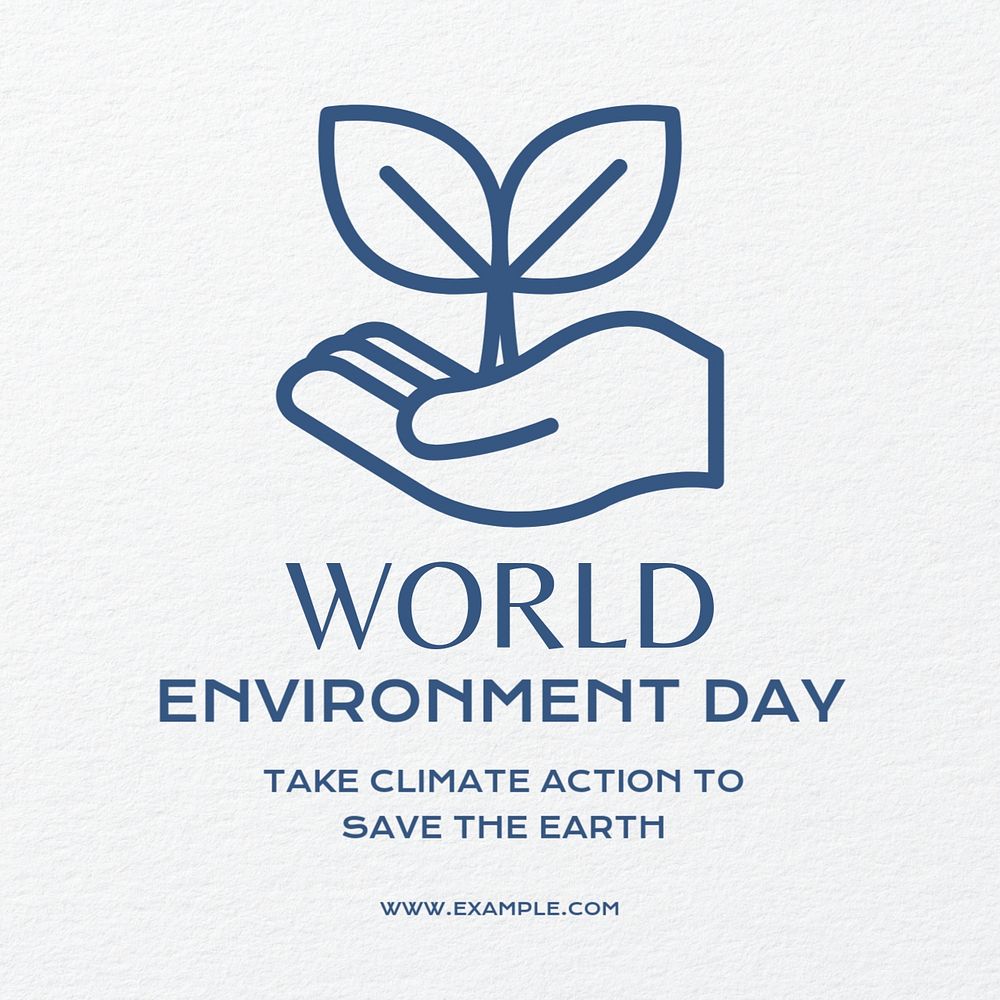 World environment day Instagram post template, editable text