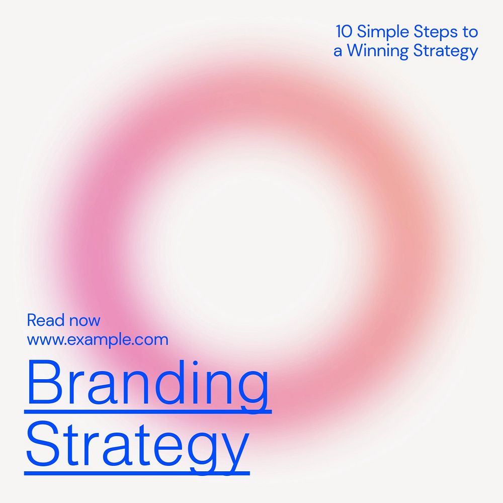 Branding strategy Instagram post template, editable text