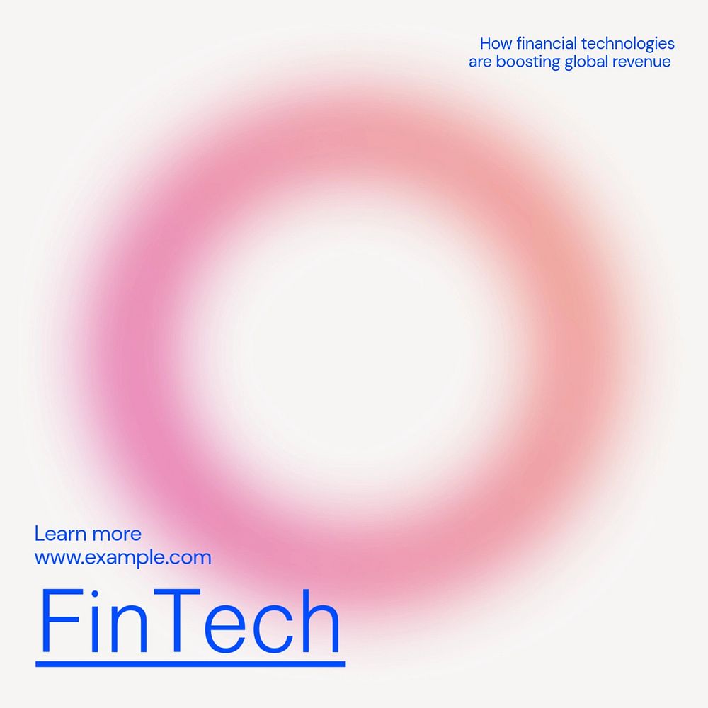 FinTech Instagram post template, editable text