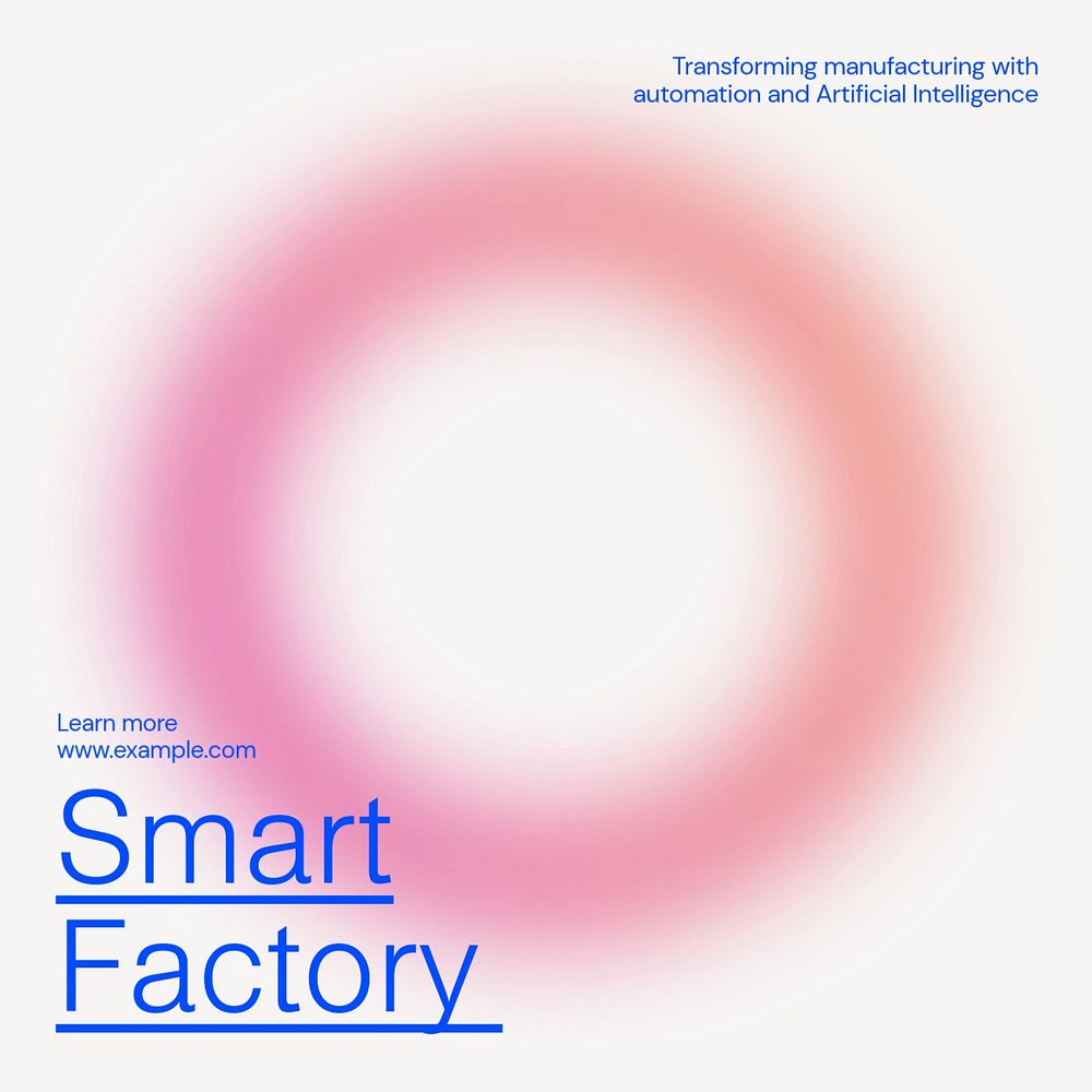 Smart factory ads Instagram post template, editable text