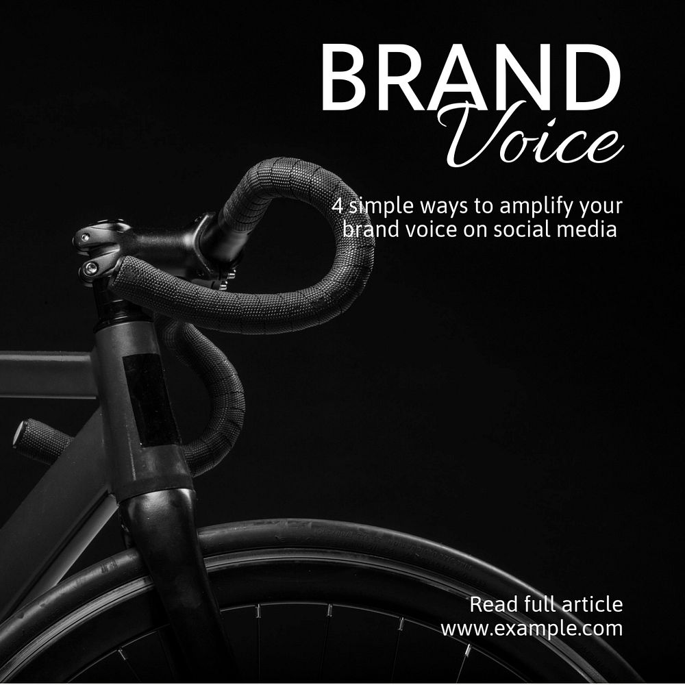 Brand voice Instagram post template, editable text