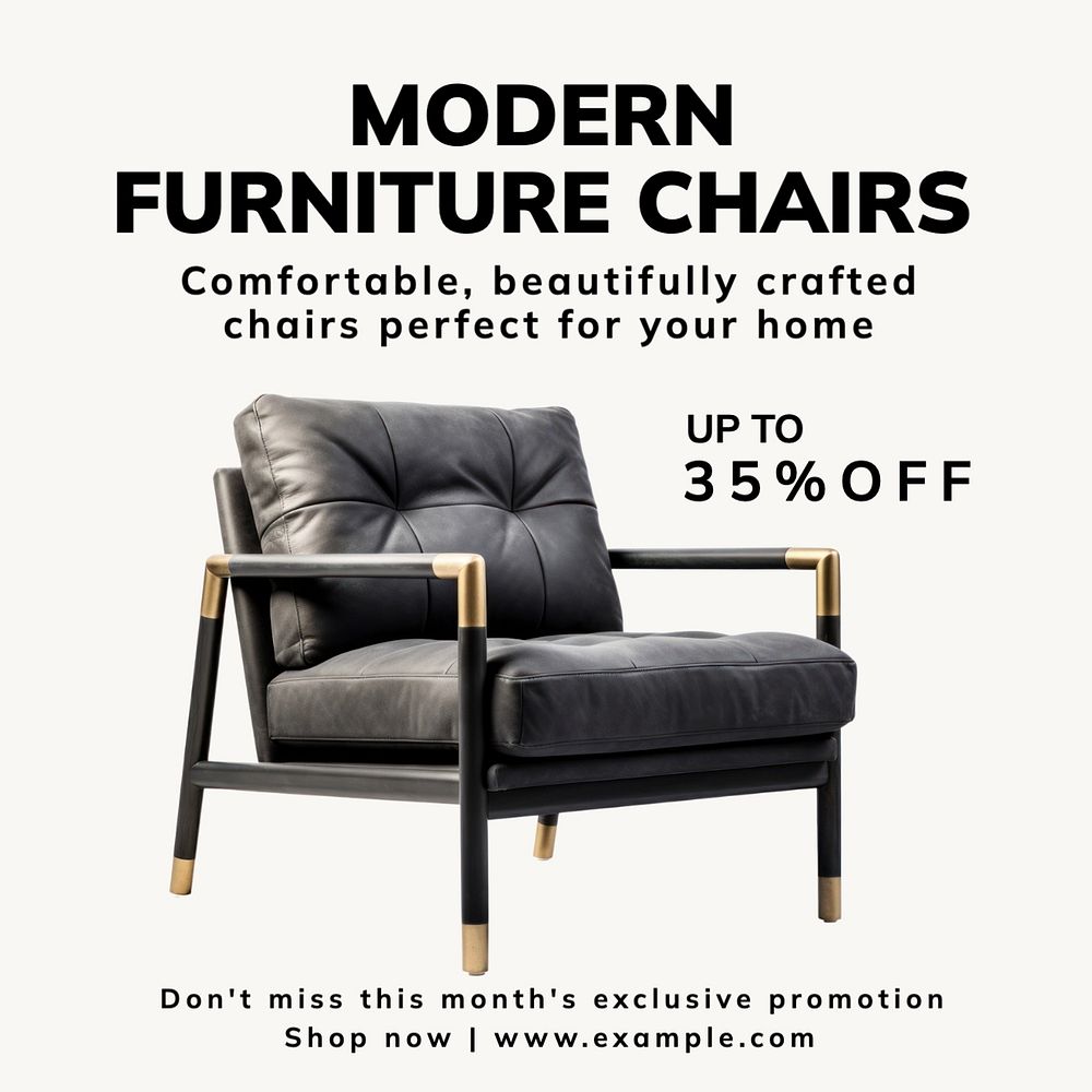 Furniture sale promotion Instagram post template