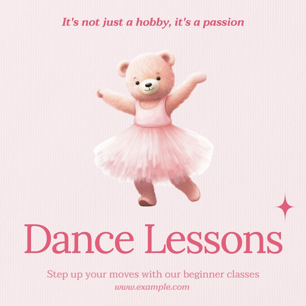 Dance lessons Instagram post template