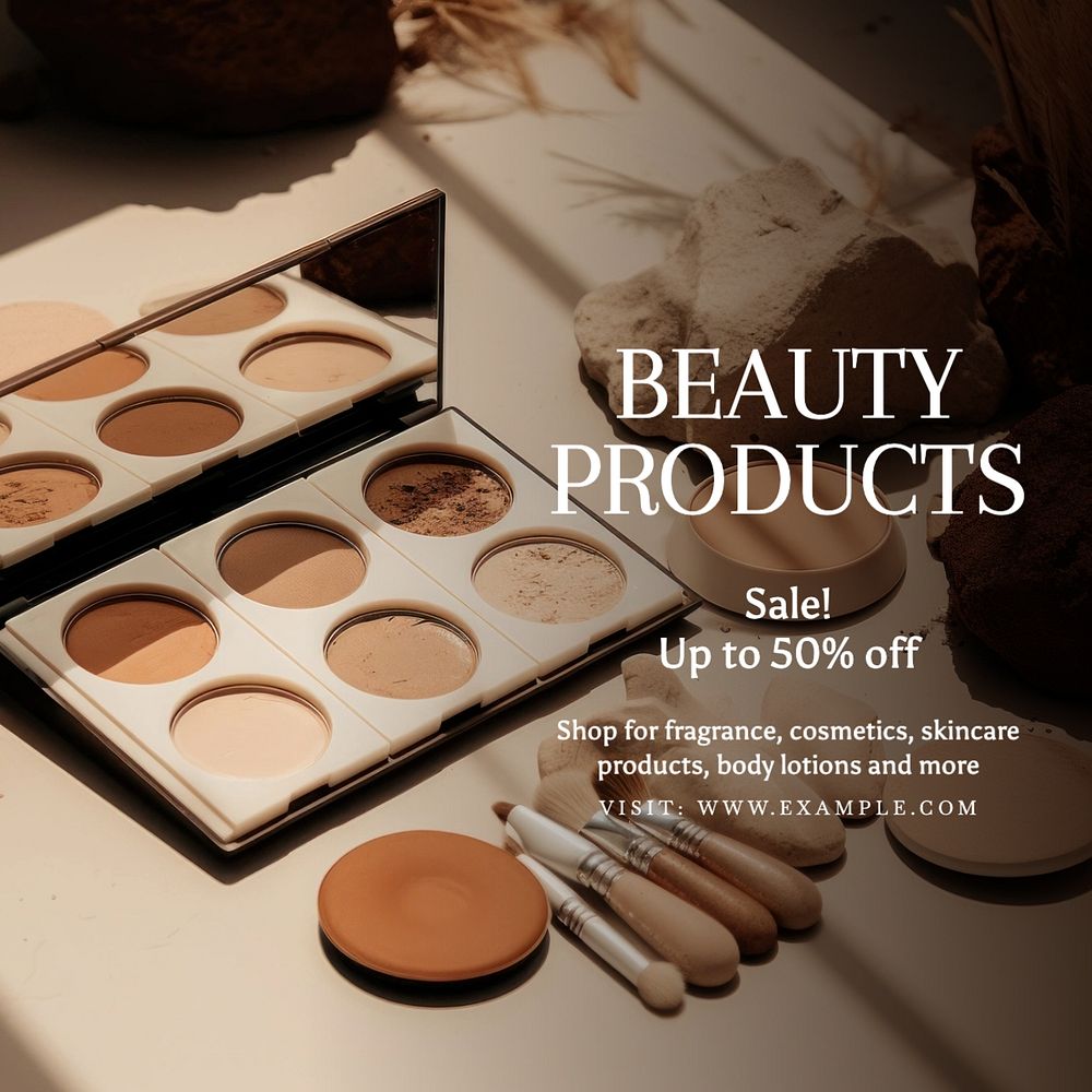 Beauty product sale Instagram post template, editable text