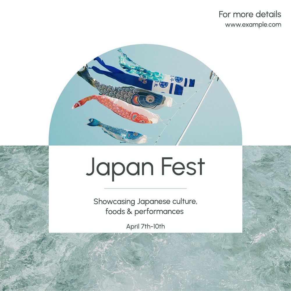 Japan festival Instagram post template