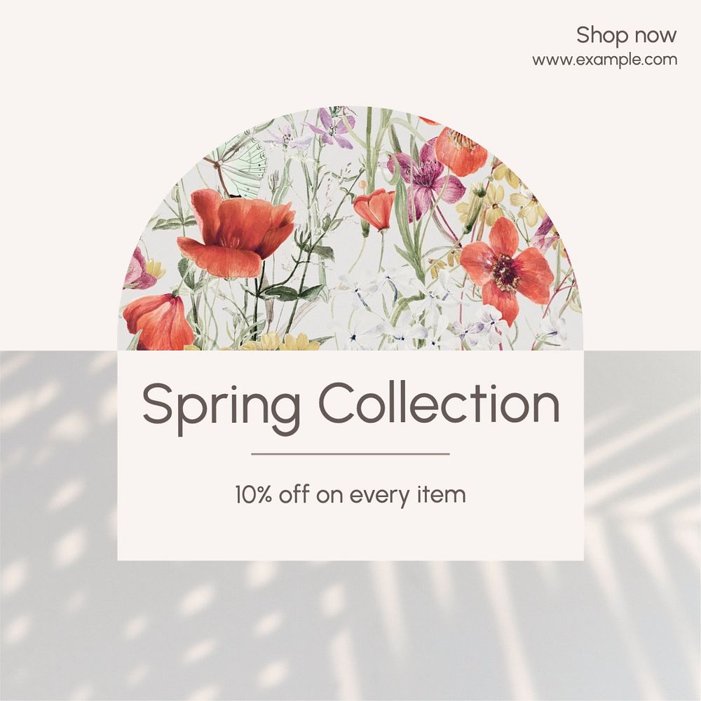 Spring collection Instagram post template