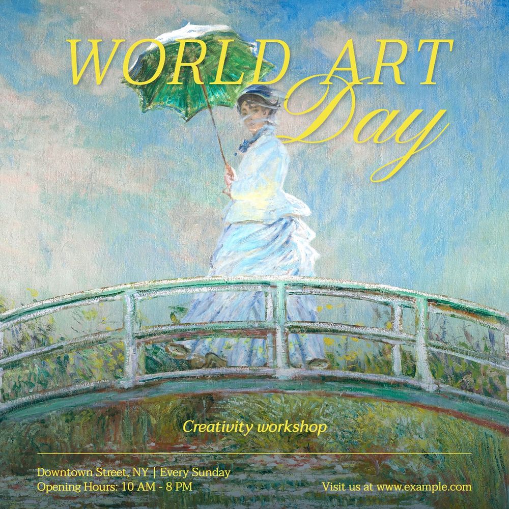 World art day Instagram post template