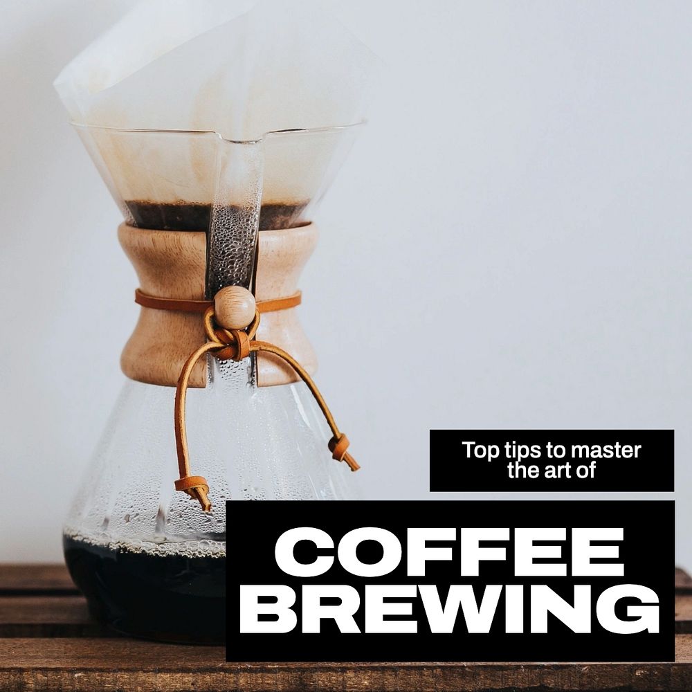 Coffee brewing Instagram post template