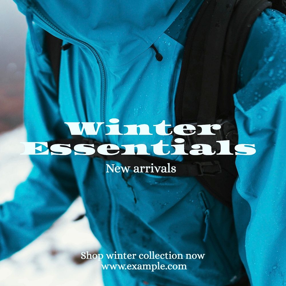 Winter essentials Instagram post template