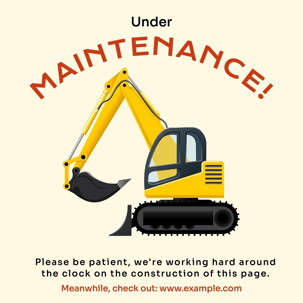 Under maintenance Instagram post template