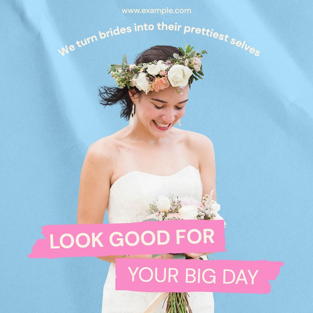 Bride beauty services Instagram post template