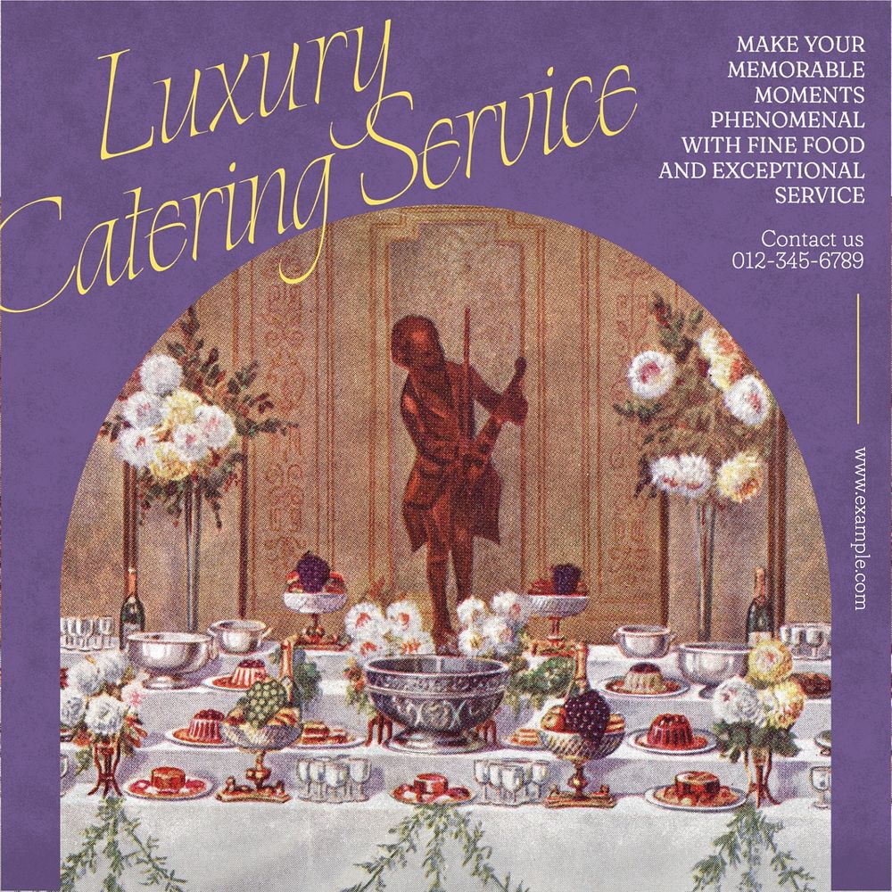 Luxury catering service Instagram post template