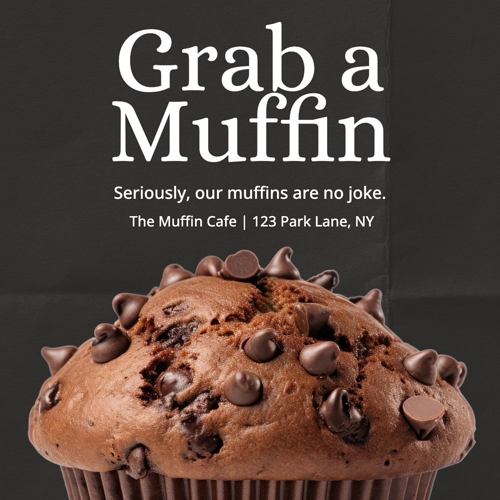 Muffin cafe Instagram post template