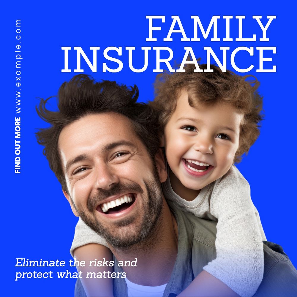 Family insurance Instagram post template