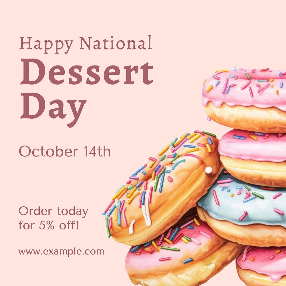 Dessert day Instagram post template