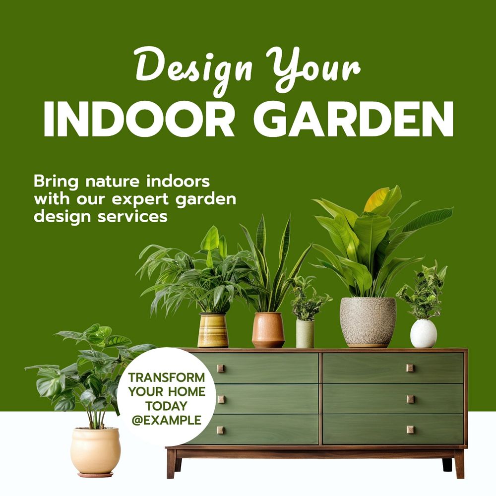 Design your garden Instagram post template