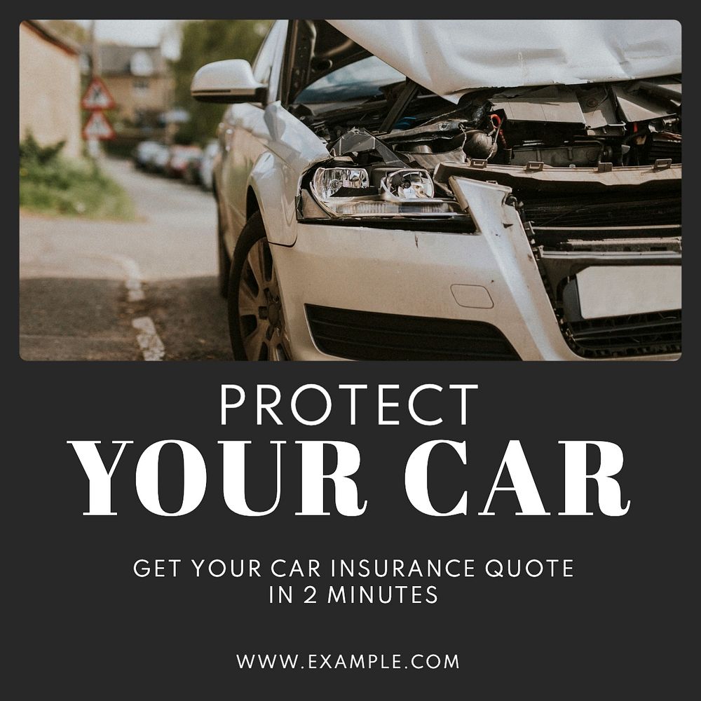 Protect your car Instagram post template