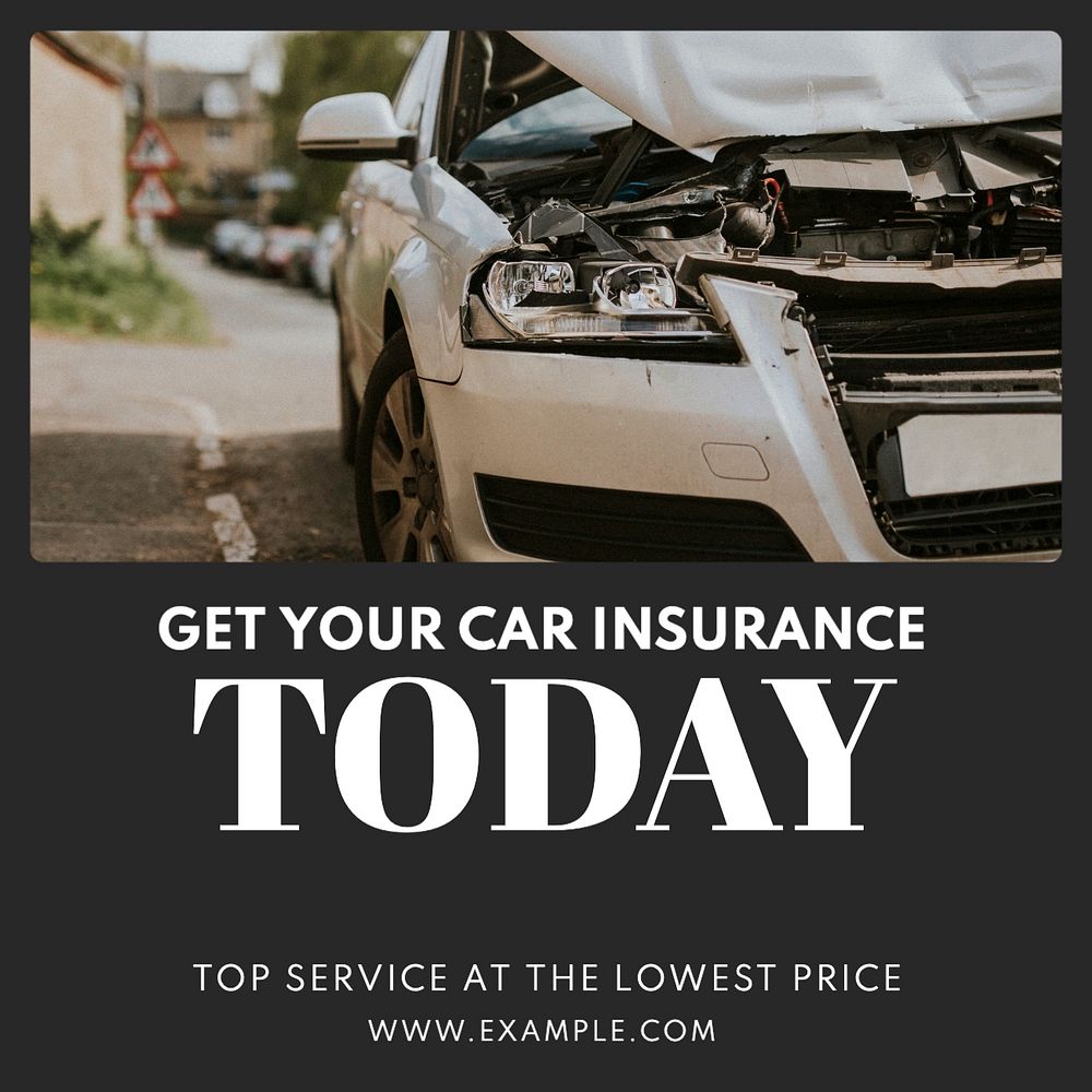 Car insurance Instagram post template