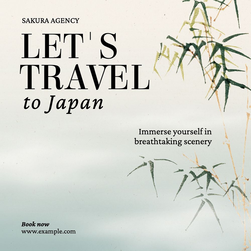 Japan travel agency Instagram post template