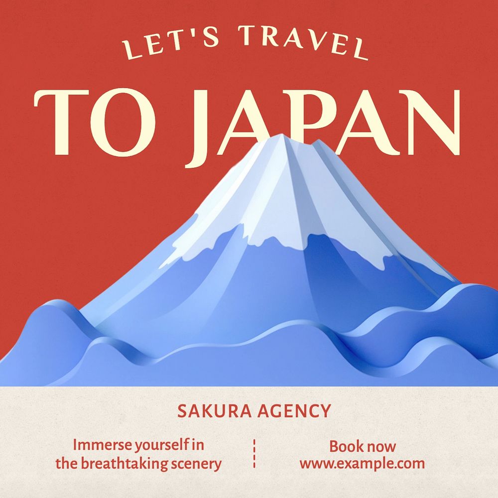 Japan travel agency Instagram post template