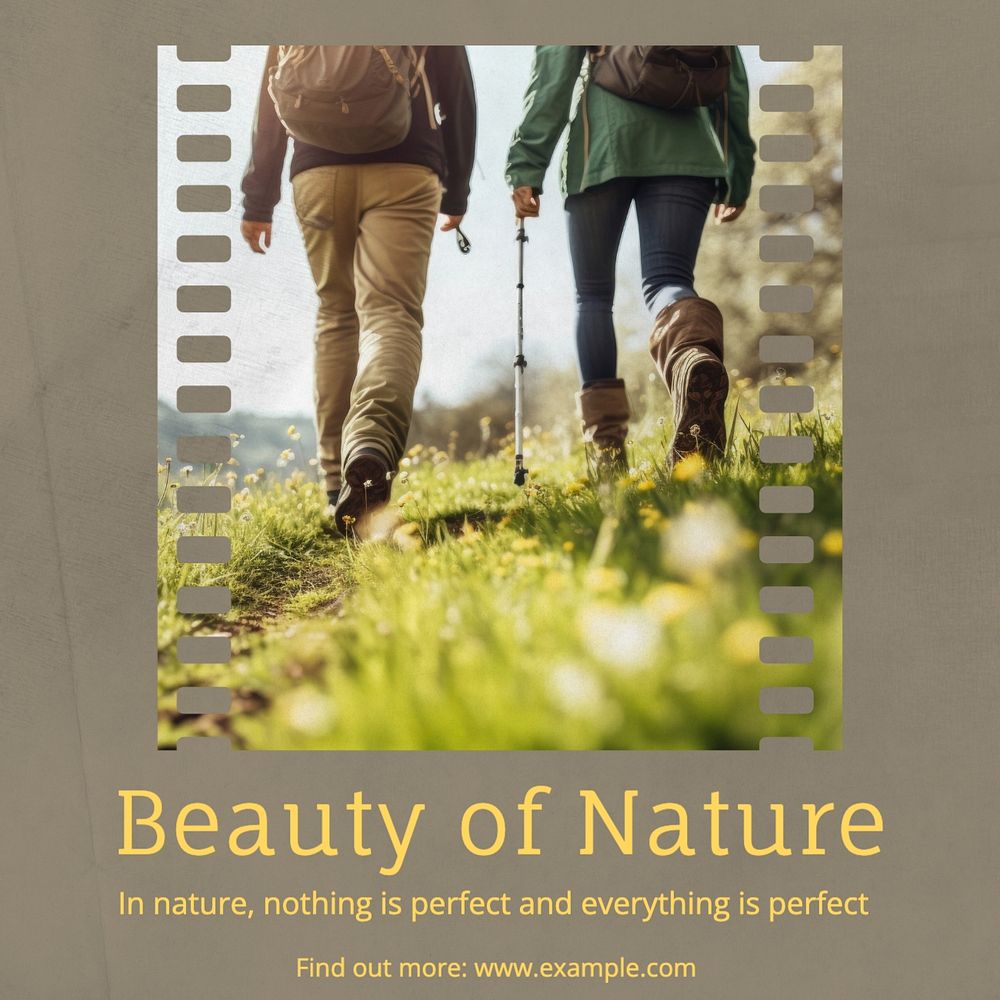 Beauty of nature Instagram post template