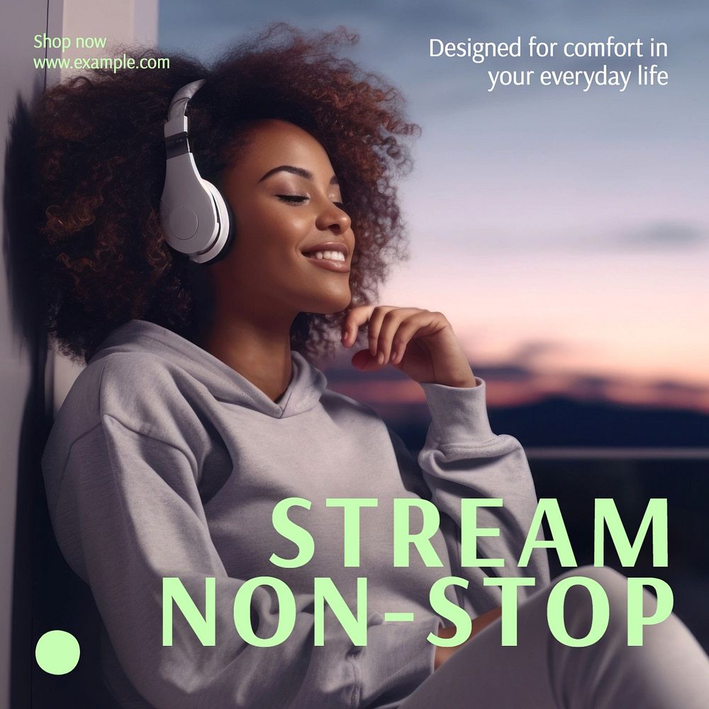 Stream non-stop Instagram post template