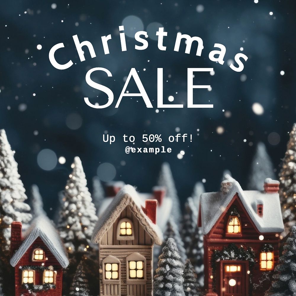 Christmas sale Instagram post template