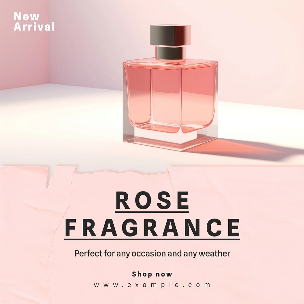 Rose fragrance Instagram post template