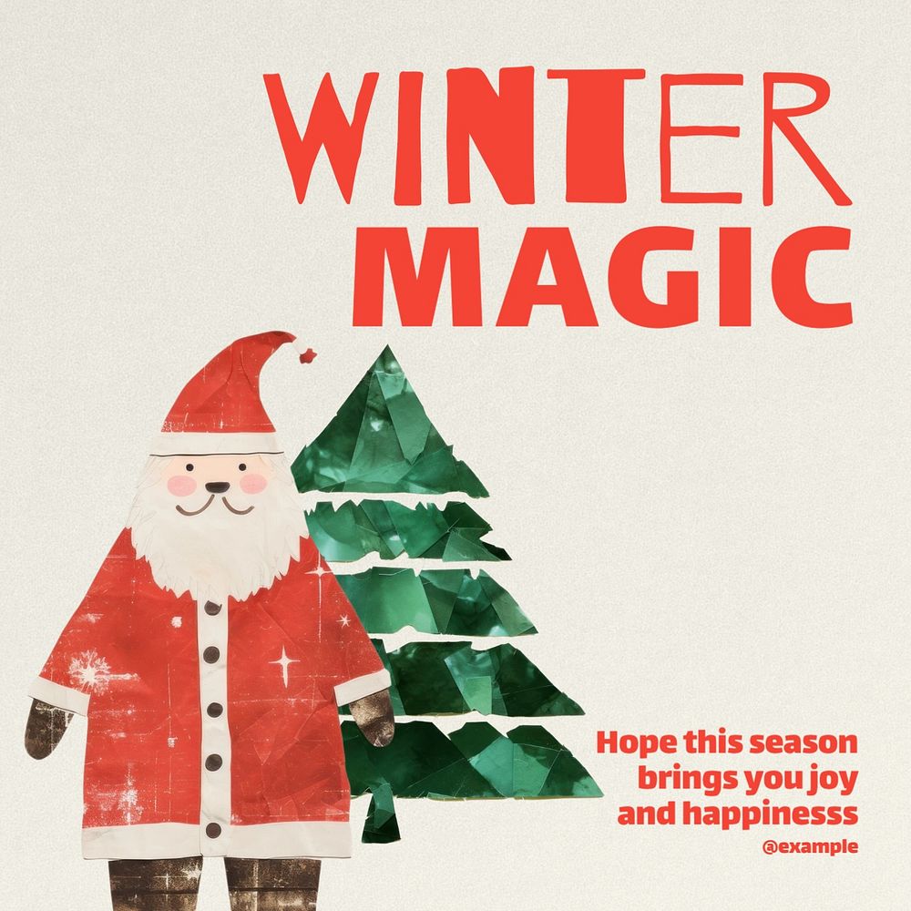 Winter magic Instagram post template