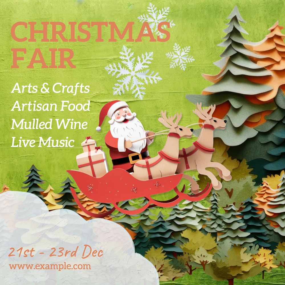 Christmas fair Instagram post template