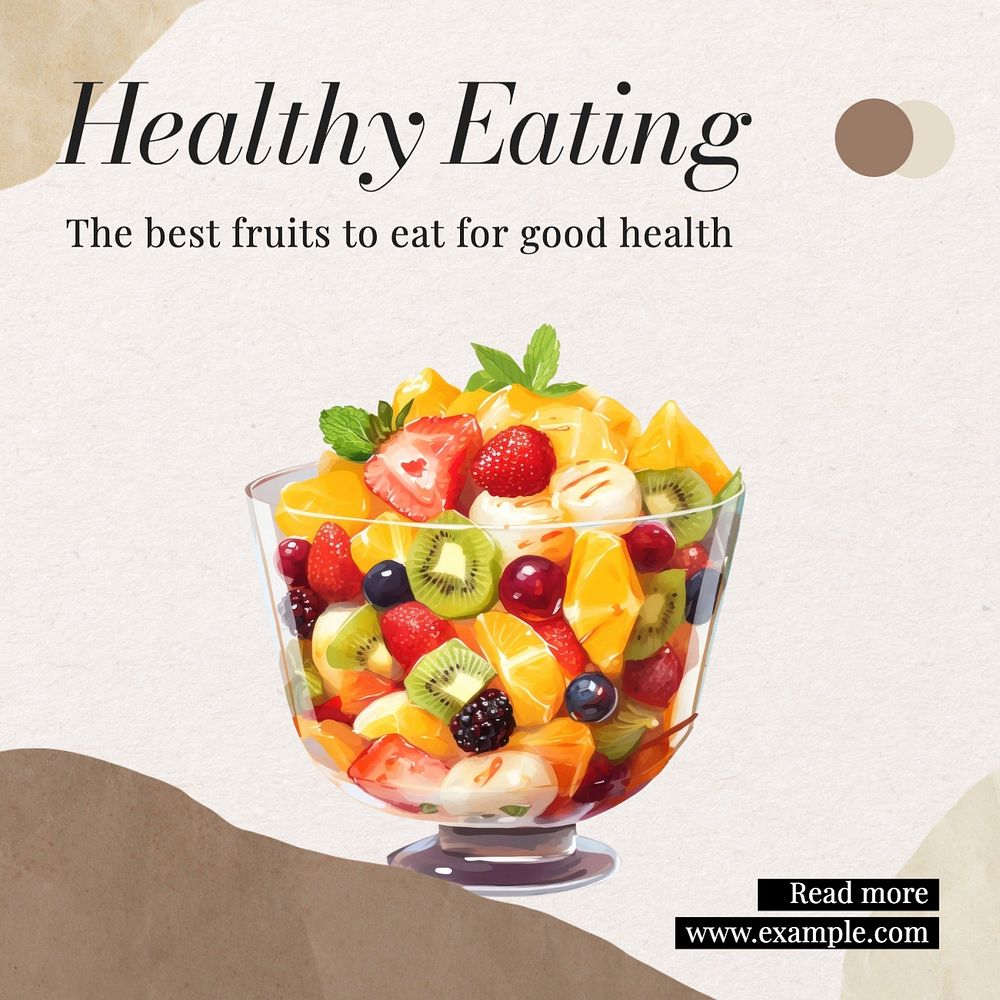 Healthy eating Facebook post template