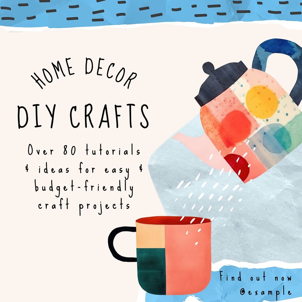 DIY decor crafts Instagram post template